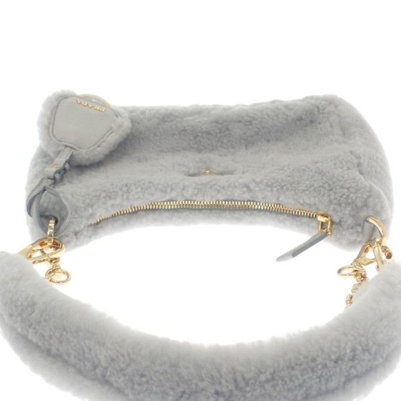 Prada Re-edition Shearling Mini 1 Bc204 2 EC9 F0591 Shoulder Bag 3-Way Bag Fur - Picture 6 of 10
